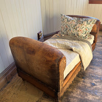 Vintage French leather day bed