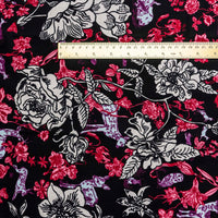 Fawn in flowers - black