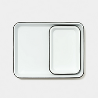 Enamel tray - small - black