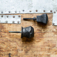 Lyre drawer pull - blackened steel