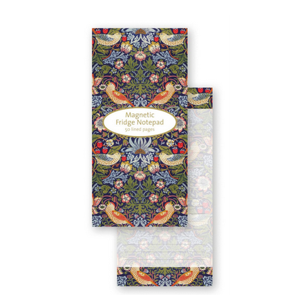Magnetic notepad - strawberry thief