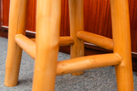 Rough hewn timber stool