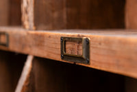 Rustic timber cubby hole wall cabinet
