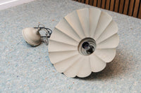Fluted olive green pendant light