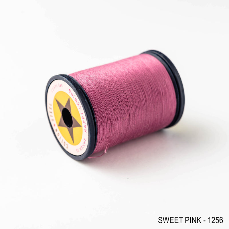 Sewing thread - crimson + purple shades