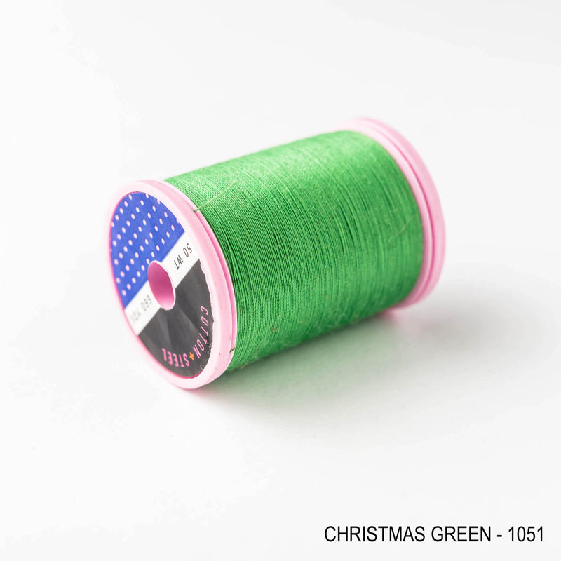 Sewing thread - green shades