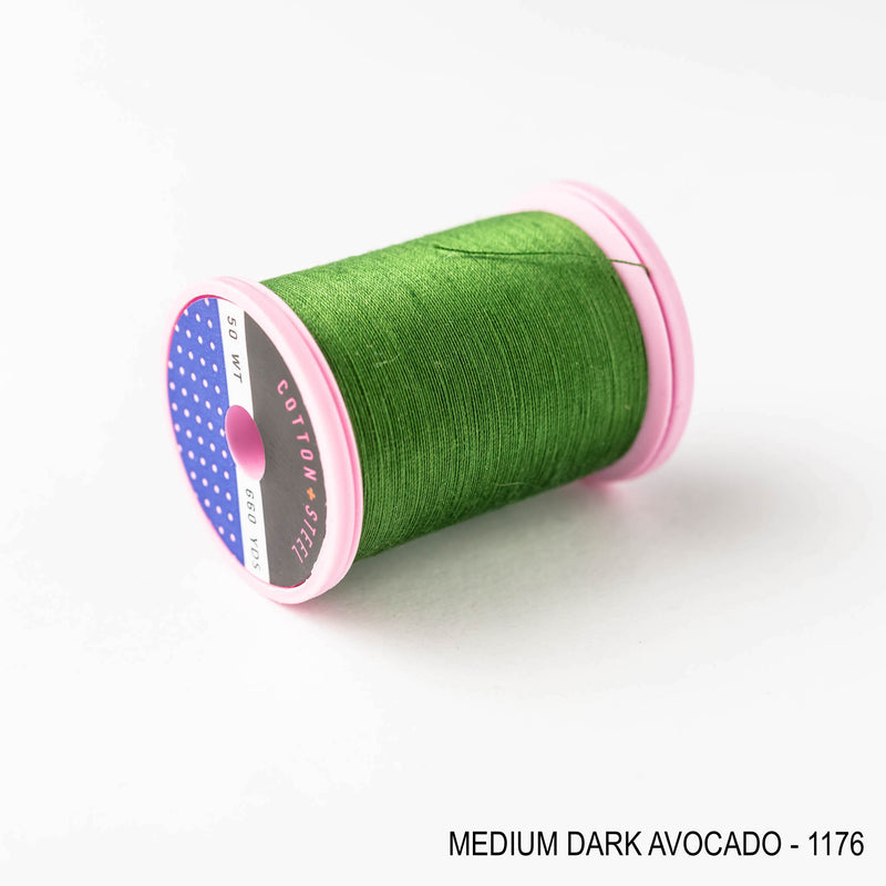 Sewing thread - green shades