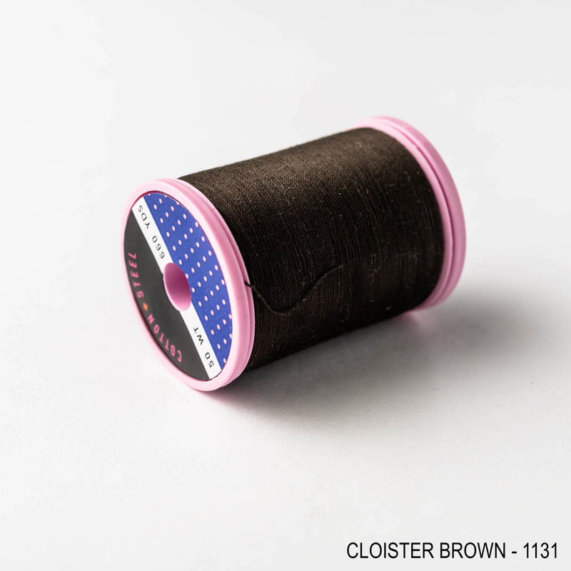 Sewing thread - brown + beige shades