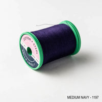 Sewing thread - navy and inky purple shades