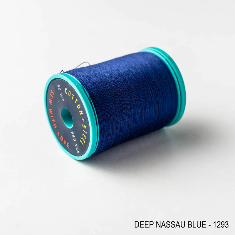Sewing thread - navy and inky purple shades