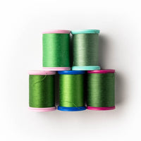 Sewing thread - green shades