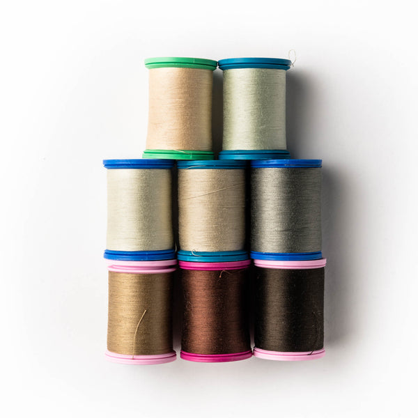 Sewing thread - brown + beige shades