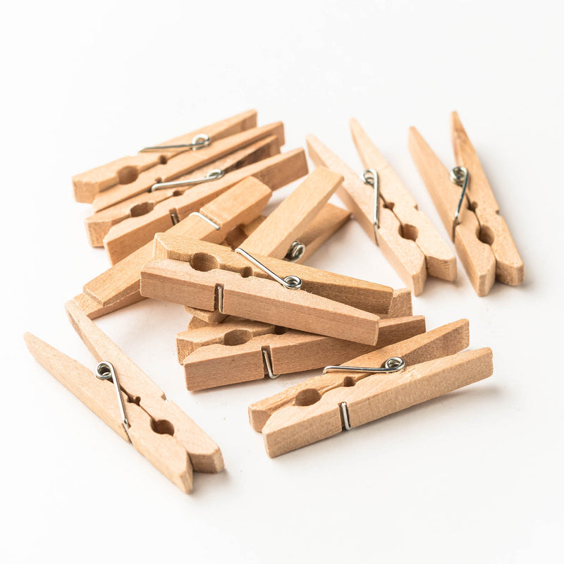 Wooden pegs
