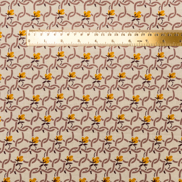 Chain Link Floral - yellow