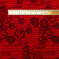 Button Floral - red