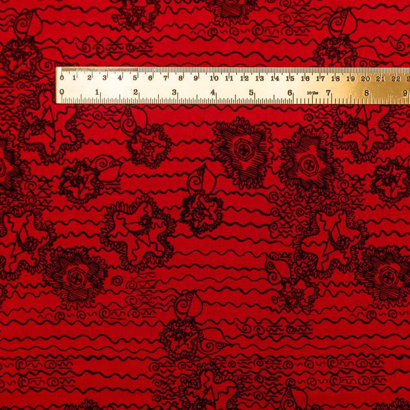 Button Floral - red