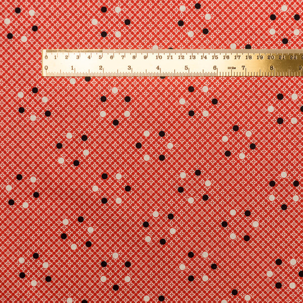 Dot Plaid - red