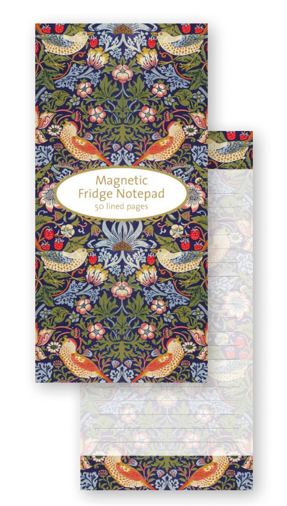 Magnetic notepad - Strawberry Thief
