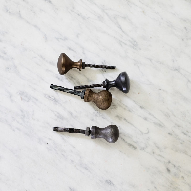 Drawer pull - whelk - blackened steel