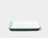 Enamel tray - large - green