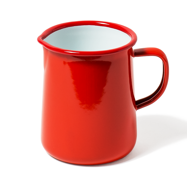 Enamel jug - 1 pint - red